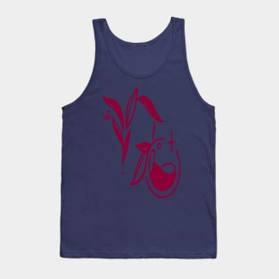 magenta floral Capricorn zodiac sign Tank Top